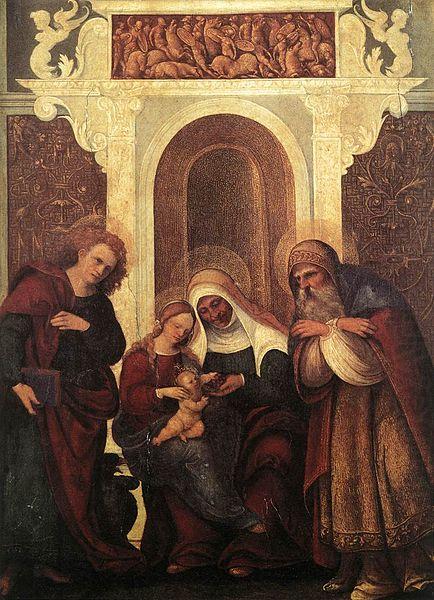 Madonna and Child with Saints, Lodovico Mazzolino